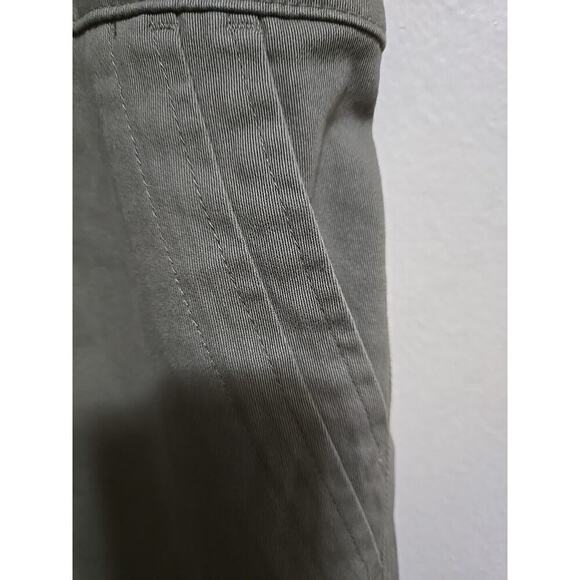 Como Vintage Women’s M Double Pocket Tie Front Cotton Shorts Cuffed Green - Picture 6 of 13